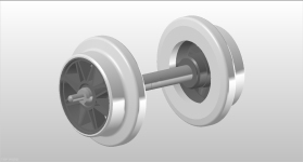 NPE NZ33286 - H0 Radsatz-Doppelspeiche Schwarz - Ø 10 mm (Zapfenlager)